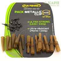 Безопасные клипсы набор FUN FISHING Pack Metallic Clip Gravel