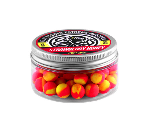 Плавающие бойлы FFEM Pop-Up Strawberry Honey (клубника и мед) фото 2