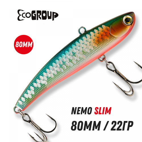 Виб ECOPRO Nemo Slim 80mm 22g 055 Shiny Shad Виб ECOPRO Nemo Slim 80mm 22g 055 Shiny Shad