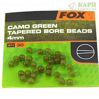 Бусина для лидкора FOX Tapered Bore Bead 4mm GREEN