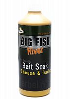 Ликвид Dynamite Baits Big Fish River Bait Soak Garlic & Cheese 500ml