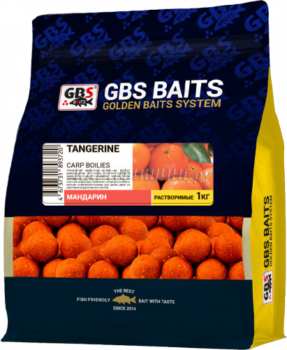 Пылящие бойлы GBS Tangerine (Мандарин) 24мм 1кг фото 2